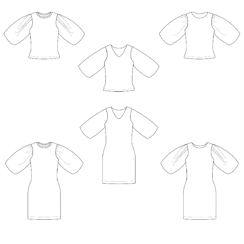 Bel'Etoile - Gaëlle top en jurk dames en tieners (papieren patroon) Nieuw