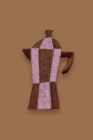 HejPatches - strijkapplicatie koffiekan Beperkte Voorraad