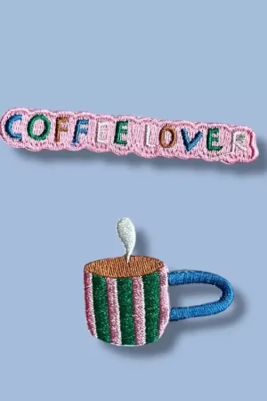 HejPatches - strijkapplicatie set coffee lover Direct Verzonden