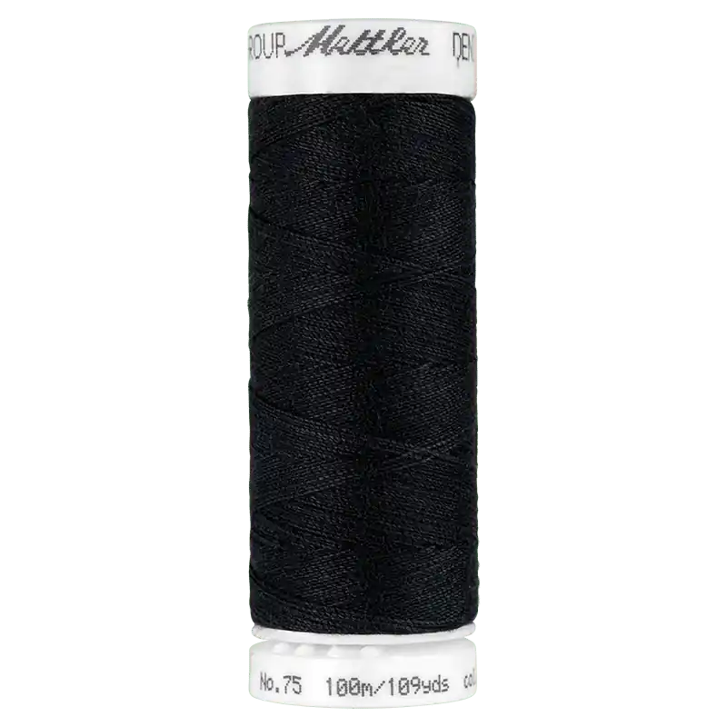 Amann Mettler – Denim DOC naaigaren 100m - 4000 Black Must-Have