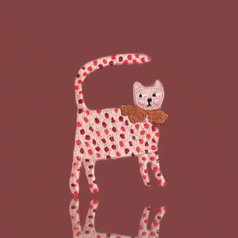 HejPatches - strijkapplicatie gestipte kat Korting