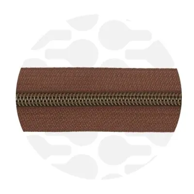 Zipper Zoo – Nylon rits earth brown– 1 meter Voordeelprijs