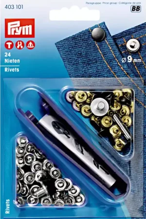 Prym - Rivet\\/nieten - 9 MM - zilver Nieuw