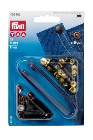 Snelle Levering Prym - Rivet\\/nieten - 9MM - brons\\/zwart