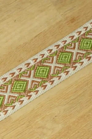 Tassenband print 50mm groen\\/bruin Voordeelprijs