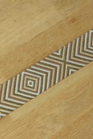 Tassenband zigzag 38mm beige\\/goud Korting