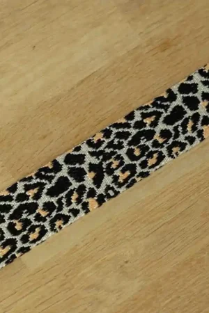 Tassenband luipaardprint 38mm offwhite Lage Kosten