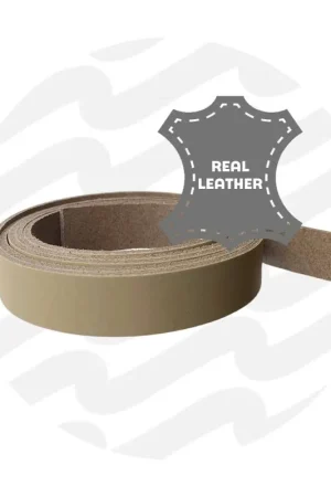 Speciale Aanbieding Zipper Zoo - Leren band 25mm taupe - 130cm