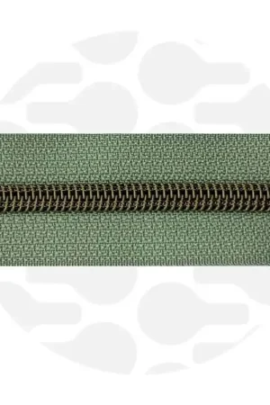 Zipper Zoo – Nylon rits willow green – 1 meter Op = Op