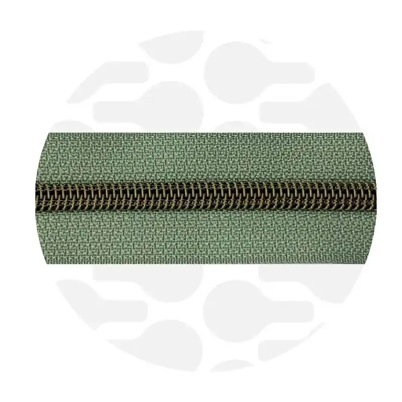 Zipper Zoo – Nylon rits willow green – 1 meter Op = Op