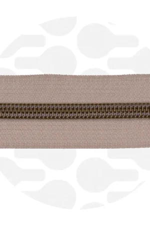Zipper Zoo – Nylon rits latte – 1 meter Hoge Kwaliteit