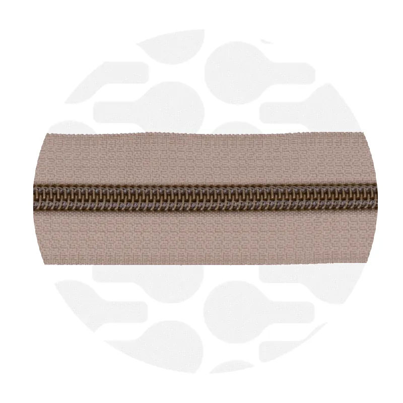 Zipper Zoo – Nylon rits latte – 1 meter Hoge Kwaliteit