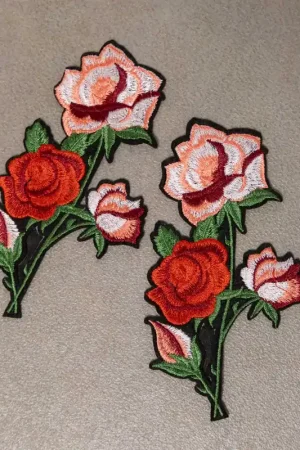 Applicatie roos rood\\/roze Korting