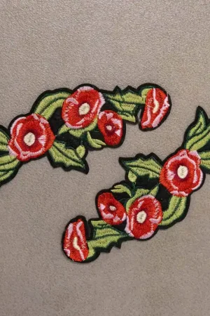 Applicatie rode\\/roze bloemen Actieprijs