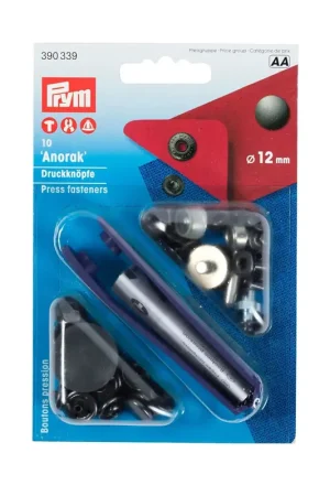 Gereduceerde Prijs Prym Anorak drukknopen - 12 MM - Zwart