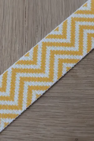 Gratis Verzending Tassenband zigzag oker