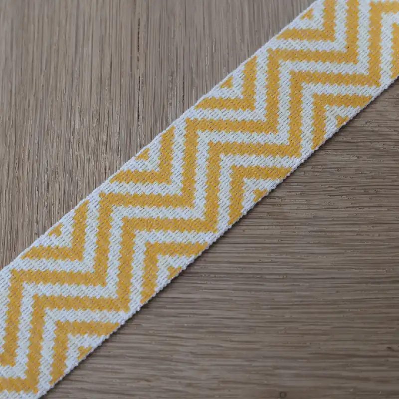 Gratis Verzending Tassenband zigzag oker