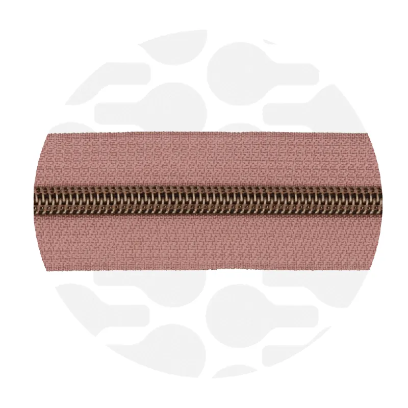 Zipper Zoo – Nylon rits salmon brown – 1 meter Flitsaanbieding