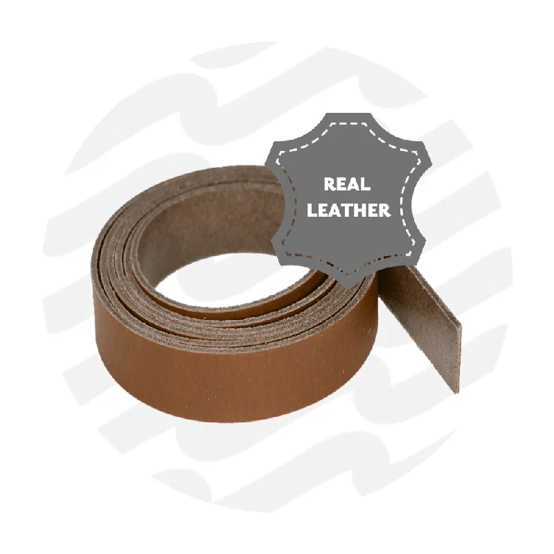 Zipper Zoo - Leren band 25mm hazelnut - 130cm Koop Online
