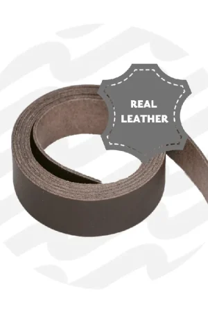 Zipper Zoo - Leren band 25mm chocolat - 130cm Gratis Verzending
