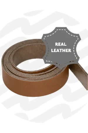 Zipper Zoo - Leren band 20mm hazelnut - 130cm Hete Deal