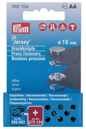 Prym Jersey Navul - 10 MM - Zilveren kap Veilige Betaling