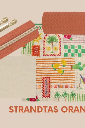 Alleen Vandaag Pakket strandtas + etui zomer orange