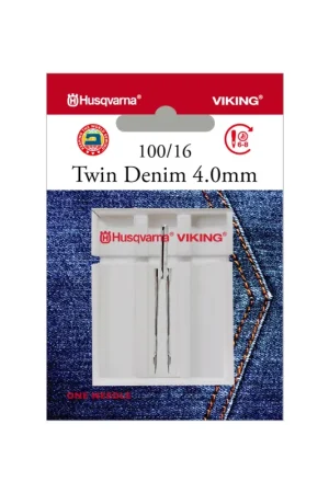 Tijdelijk Beschikbaar Husqvarna-Viking Tweelingnaald Denim / 100 / 4 mm (1 stuk) Naalden