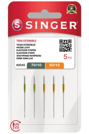 Voordeelprijs Singer Naalden stretch 2045 dikte 70-80 (5stuks)