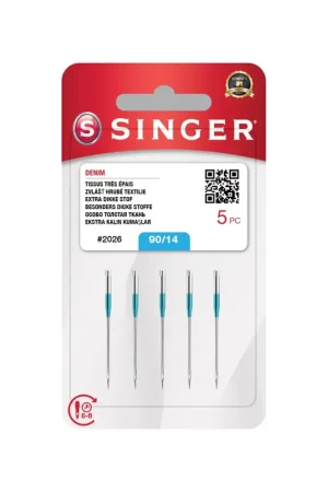 Singer Denim 2026 90 (5 stuks) Naalden Hoge Kwaliteit