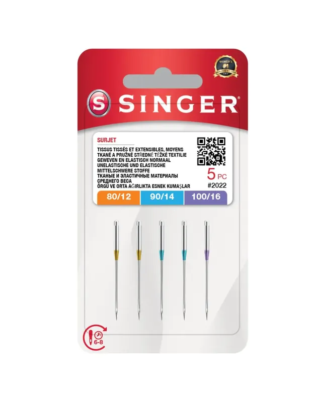 Betaalbaar Singer Overlock 2022 MIX 80 / 90 / 100 (5 stuks) Naalden