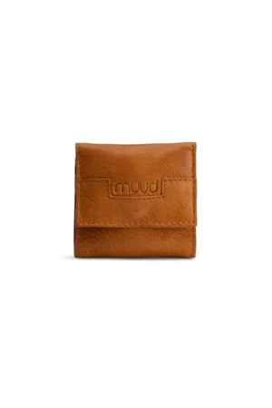 Flitsaanbieding MUUD Carla. Handgemaakt leren etuitje 8 x 8 cm voor handnaai- en borduurnaalden