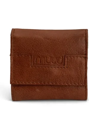 Seizoensaanbieding MUUD Carla. Handgemaakt leren etuitje 8 x 8 cm voor handnaai- en borduurnaalden