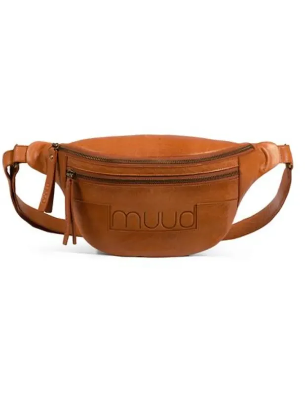 Beste Prijs MUUD Vegas. Handgemaakt leren heuptas 17x38cm