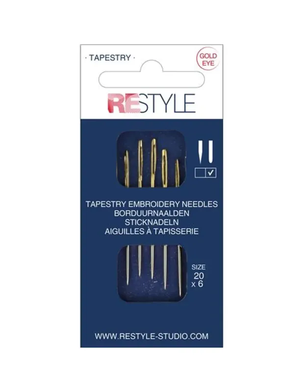 ReStyle 015.10616 Borduurnaalden met ronde punt 20, 6 stuks Speciale Aanbieding