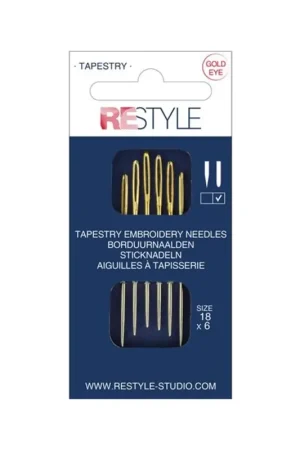 Seizoensaanbieding ReStyle 015.10615 Borduurnaalden met ronde punt 18, 6 stuks