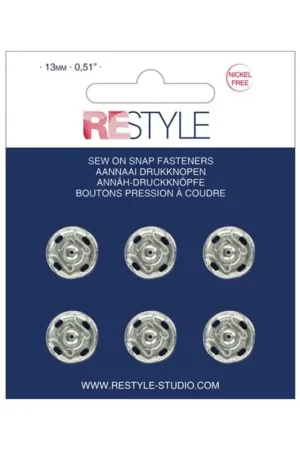 Alleen Vandaag ReStyle 015.12004 Aannaaidrukknopen 13 mm zilver nikkelvrij, 6 stuks