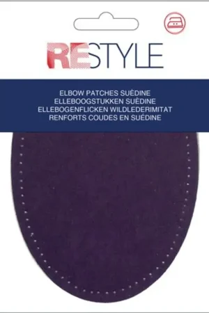 Alleen Vandaag ReStyle Elleboogstukken suèdine 14 cm x 9,5 cm opstrijkbaar paars