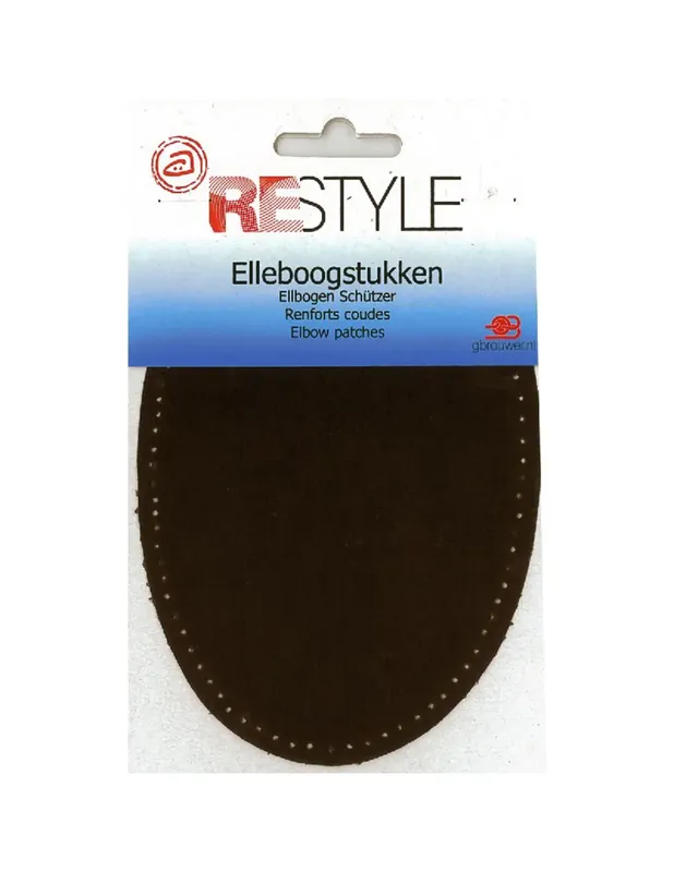 Koopje Restyle Elleboogstukken suèdine 14 cm x 9,5 cm opstrijkbaar