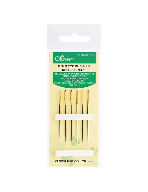 Bestseller Clover 234/18 Gold Eye Chenille naald maat 18