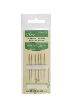 Goedkoop Clover 234/20 Gold Eye Chenille naald maat 20