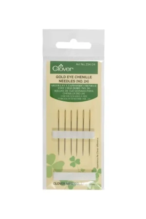 Clover 234/24 Gold Eye Chenille naald maat 24 Bestel Nu