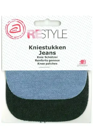 Rechtstreeks Van De Fabrikant Restyle 015.79127 Kniestukken Jeans 10 cm x 9 cm opstrijkbaar, 2 paar
