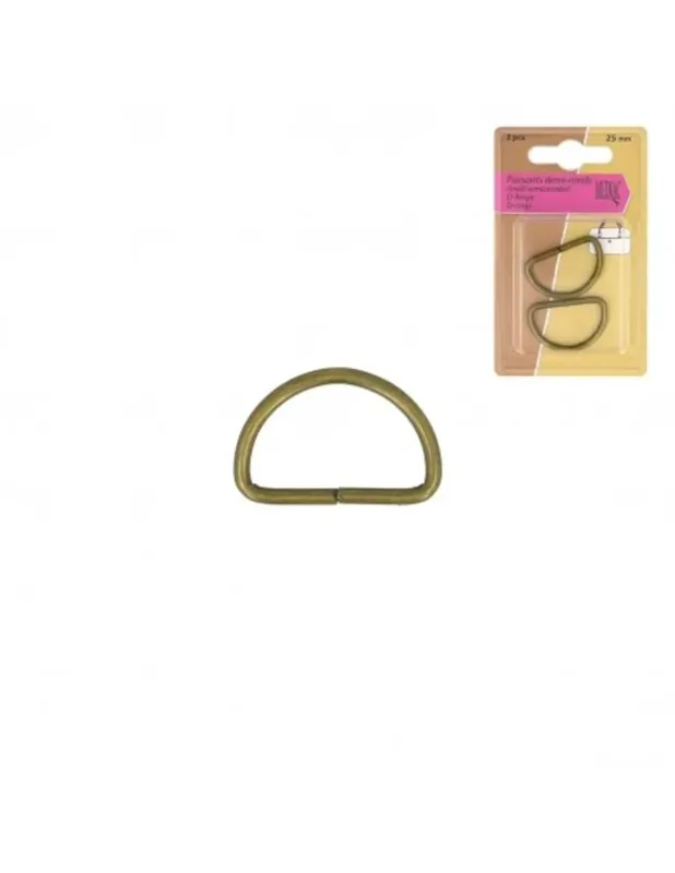 Weekendaanbieding Mediac D ringen 25mm 2 stuks oud goud