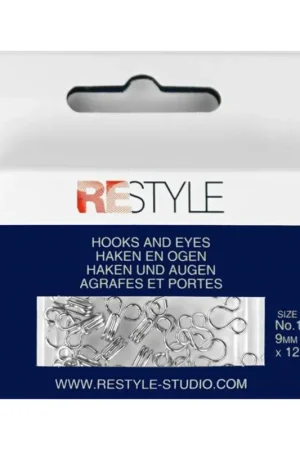 Haken en ogen nr. 1 zilver, 12 stuks Gecertificeerd