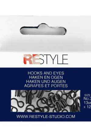 Populair Haken en ogen nr. 3 zwart, 12 stuks