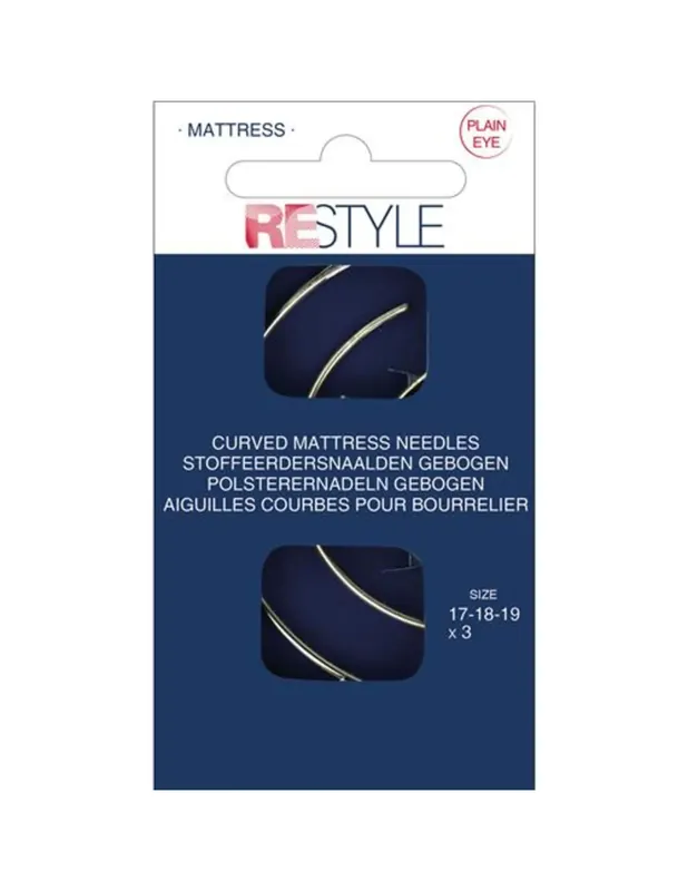 ReStyle 015.10823 Stoffeerdersnaalden gebogen , 3 stuks, maat 17-18-19 assorti Favoriet