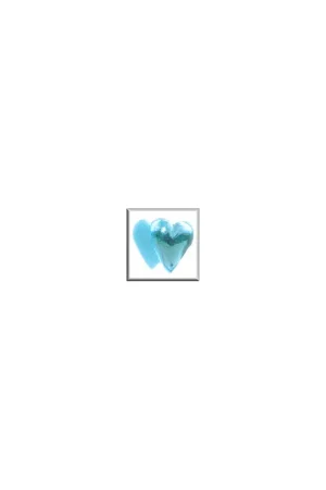 Glass Treasures Doubled Heart-Aquamarine - Mill Hill Nu Kopen