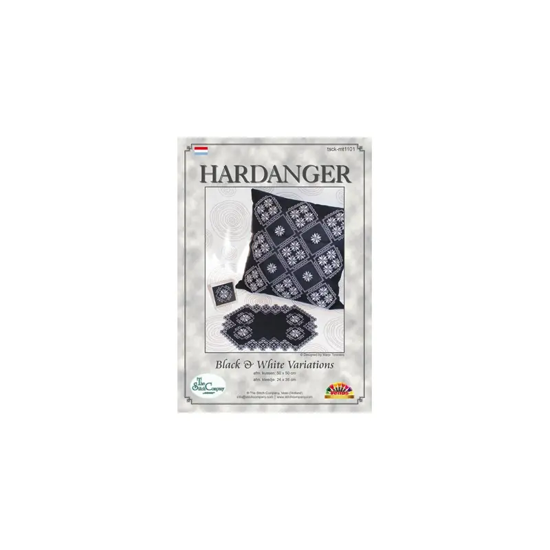 Hardangerpatroon Black & White Variations - The Stitch Company Superprijs