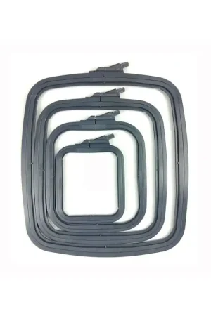 Nurge rechthoekige borduurring - 9,5 x 11 cm - Antraciet Gecertificeerd